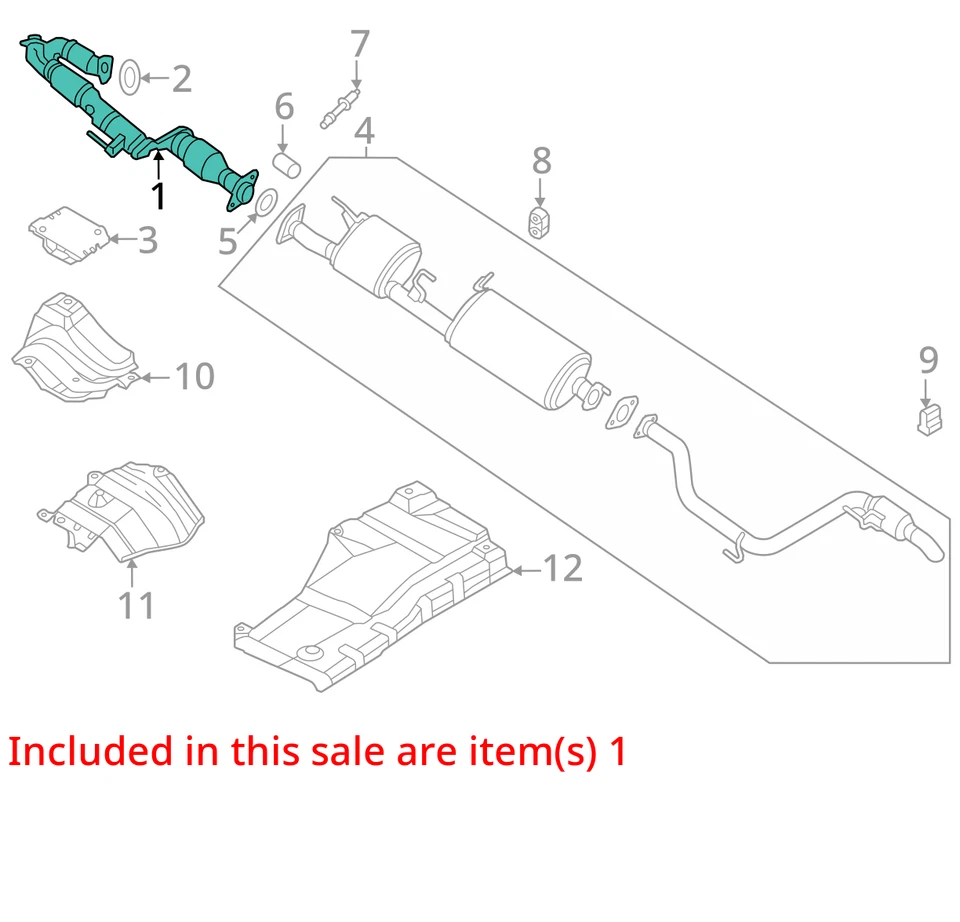 Fits 2022 - 2025 INFINITI QX60 3.5L Front Exhaust Flex Pipe 200A0-6SA0A OEM - Image 4 of 4