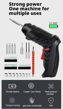 47 PCS 3.6V Electric Screwdriver Set 1800mAh Battery Powered Portable Cordless
