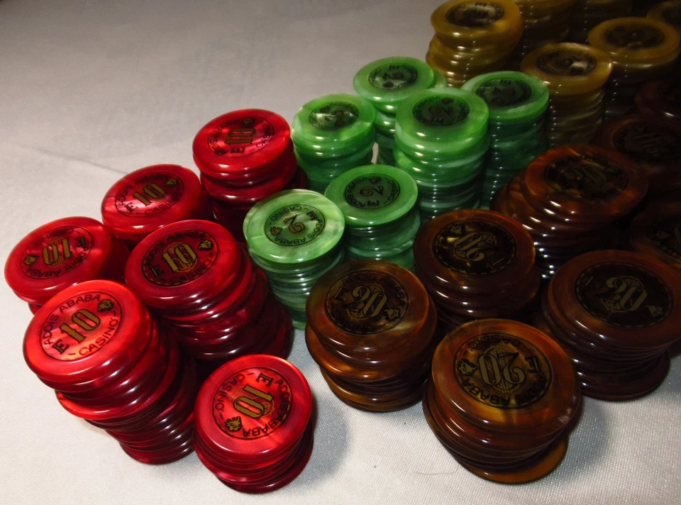 Set Lotto di 537 Fiches Chips Casino Addis Ababa Madreperla Jetons Poker - Image 3 of 4