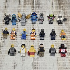 20 mini figuras Lego Emmet Chima Nexo Knight Aliens Rapero Robo Swat y más