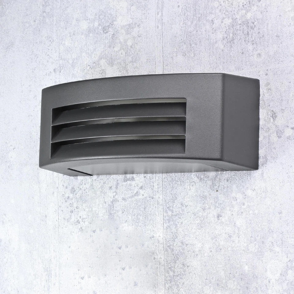 Moderne Außenwandleuchte Wandleuchte E27 grau Wand Lampe IP44 - Bild 2 von 4