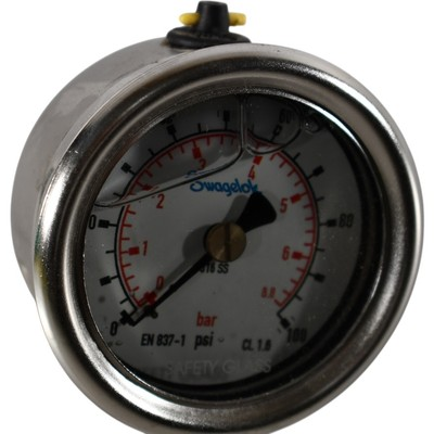 #ad Swagelok EN837 1 Pressure Gauge 0 To 100 PSI 0 TO 6.8 Bar $29.99