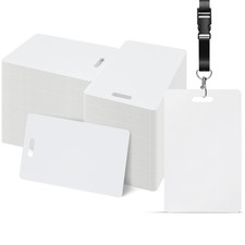 Uzant Pack of 500 White PVC Cards with Vertical 3.37 x 2.13 inches, 