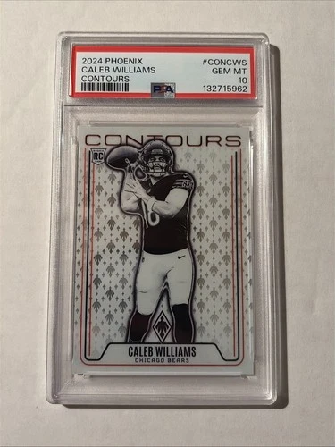 CALEB WILLIAMS 2024 PHOENIX CONTOURS ROOKIE FOOTBALL BEARS RC PSA 10 Q0004
