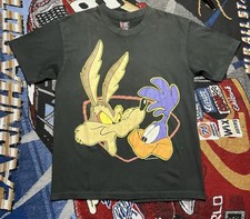 Vintage Wile E Coyote Road Runner Shirt Looney Tunes Giant USA XL 90s 1993 READ