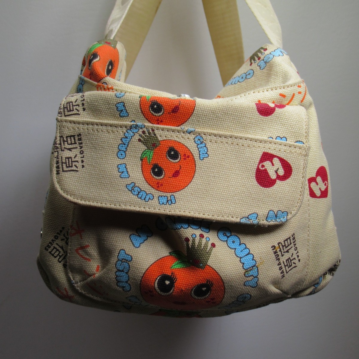 Y2K Harajuku Lovers Orange County Girl Duffel Shoulder Handbag