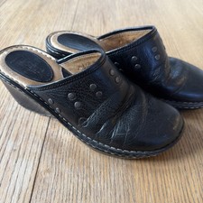 Born Black Leather Studded 8 39 Wedge Mule Y2k 90s Clogs Retro Slip On Boho