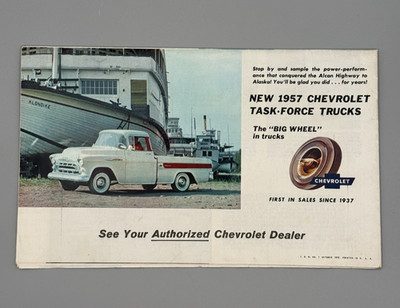 1957 Chevrolet Task-Force Trucks Mailer Brochure