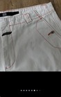 Marithé + François Girbaud Men’s White Red Stitch Cargo Denim Pants Straight Leg — photo 6