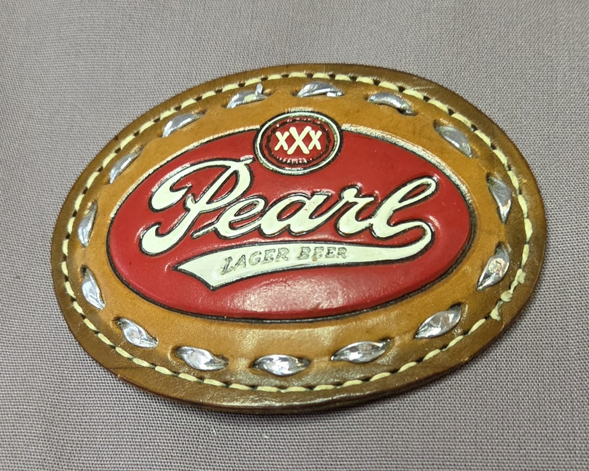 Pearl Lager Beer Vintage Belt Buckle