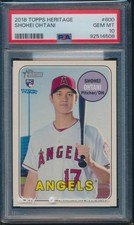 PSA 10 SHOHEI OHTANI/OTANI 2018 TOPPS HERITAGE #600 ANGELS ROOKIE RC GEM MINT