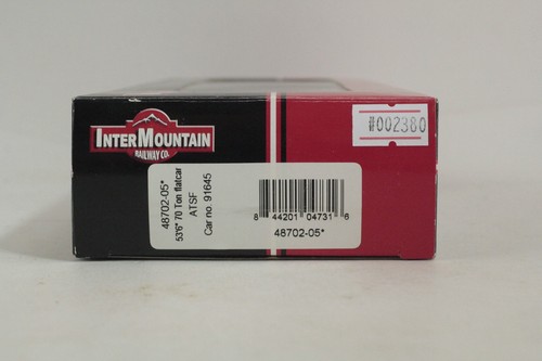 Coche plano Intermountain escala HO ATSF #91645 70 toneladas con cubierta de madera | Condition: Used