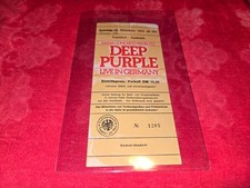 VINTAGE CONCERT TICKET FOR DEEP PURPLE LIVE IN GERMANY DEC 15 1973 FRANKFURT