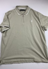 VTG Kangol Mens XXL Khaki White Trim Short Sl...
