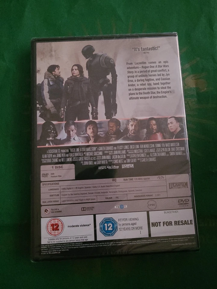 Rogue One: A Star Wars Story (DVD, 2016) - Image 2 of 2