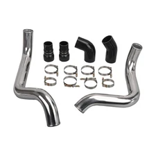 Aluminum Polished Intercooler Pipe & Boot Kit with Clamps for 2002-2004 GM 6.6L
