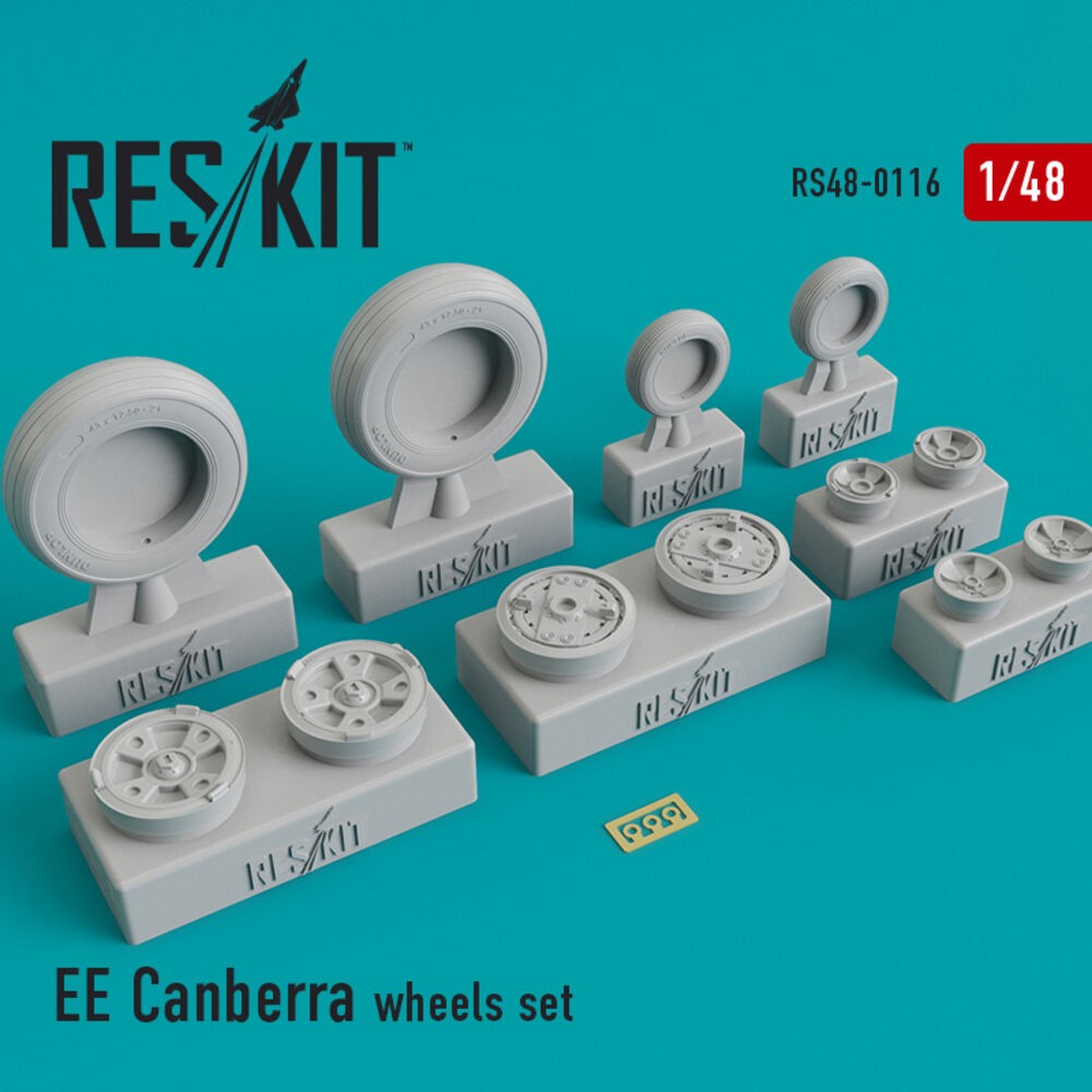 ResKit RS48-0116 1:48 EE Canberra Wheels Set Resin Accessory Kit