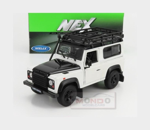 1:24 Welly Land Rover Land Defender 90 With Roof Rack 1984 WE22498SPW Modellbau-image
