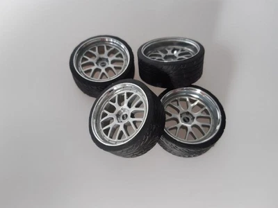 SD MODELCARTUNING SD Felgen 19 Zoll BBS LM-R silber-chrom 35mm 1:18 Modellauto Tuning