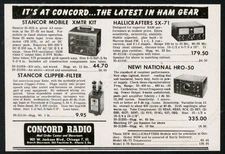 1950 Concord ham radio Stancor National Hallicrafters photo vintage print ad