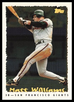 1995 Topps #008 Matt Williams San Francisco Giants CyberStats Spectralight