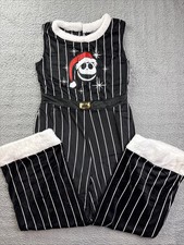 Disney the Nightmare before Christmas Womens Small Pinstripe Fleece Jumpsuit