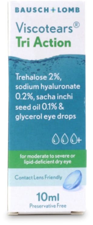 Viscotears Tri Action Preservative Free Eye Drops Dry Eye Relief