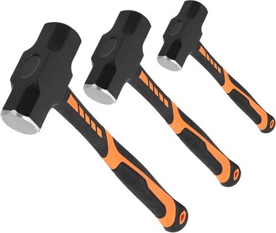 JOIKIT 3 PCS 2lbs 3lbs 4lbs Sledge Hammer Set, Drilling Crack Hammer with Forged
