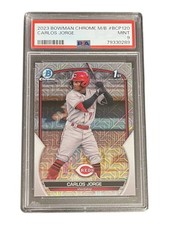 2023 Bowman Chrome Mega Box Carlos Jorge 1st Bowman Rookie BCP-120 Graded PSA 9!