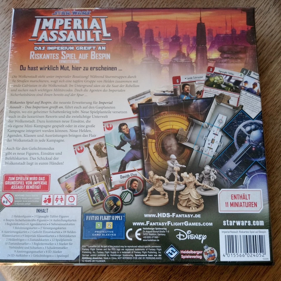Star Wars-Imperial Assault-Riskantes Spiel auf Bespin Brettspiel Erweiterung NEU - Bild 2 von 2