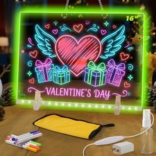 Lumiboard Led Drawing Board with 7 Colors,12"X8" Acrylic Dry Erase Board with...