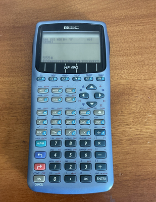 #ad Blue HP 49g Handheld Scientific Graphing Calculator Only Working Tested $48.00