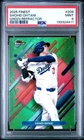 2025 SHOHEI OHTANI DODGERS 21/25 PSA 9 TOPPS FINEST GREEN REFRACTOR #208