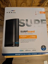 ARRIS SURFboard G34 AX3000 Wi-Fi 6 DOCSIS 3.1 Cable Modem Router, 4Gbps, 4 LAN