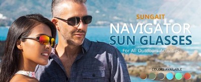 SUNGAIT Ultra Lightweight Rectangular Polarized Sunglasses UV400 Protection