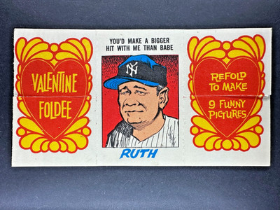 1970 Topps Valentine Foldees #6 Grant / Ross / Babe Ruth Rookie RC HOF Baseball