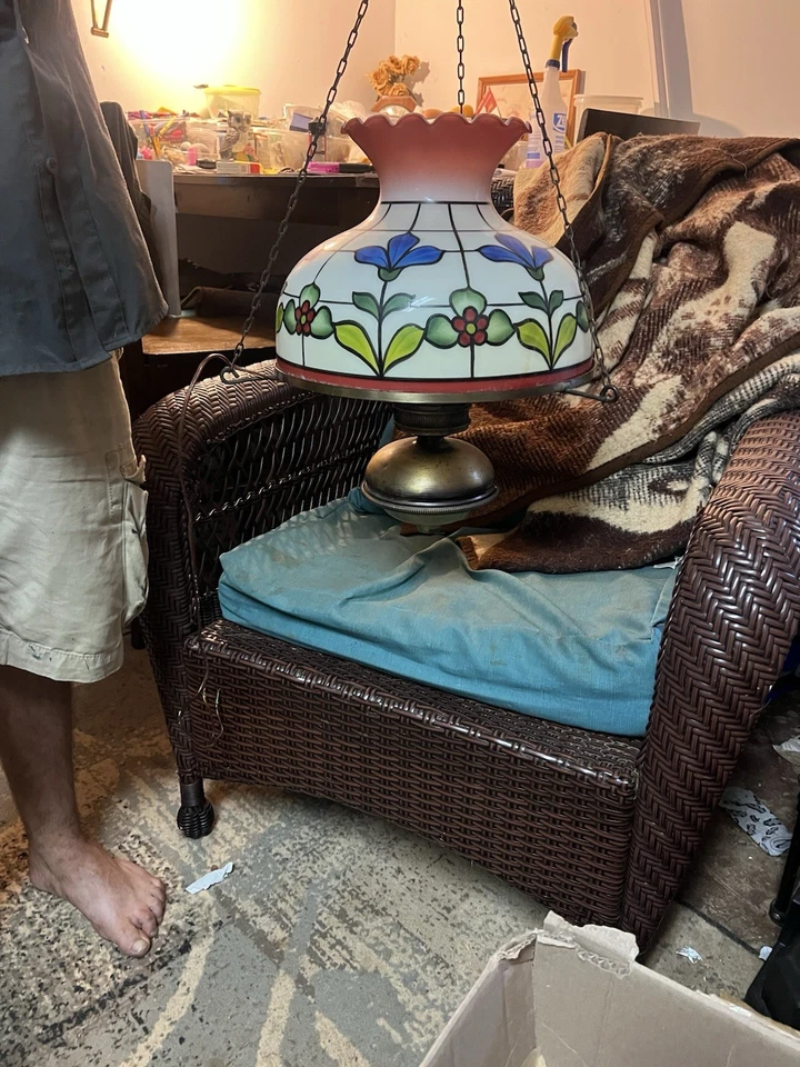 Lámpara Flor Estilo Tiffany Vintage RARA Única Foto 2 de 4