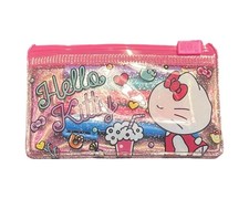 HELLO KITTY Sanrio Hello Kitty Glitter Zipper Micro Pencil Pen Pouch Toy Gift