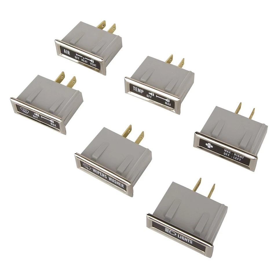 Omix-ADA 6-pc Interior Dash Indicator Light Set for 76-86 Jeep CJ7 & Scrambler Foto 2 de 4