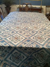 TABLECLOTHS 2 Unbranded Cream, Blue, And Orange, Yellow Design 102x45. Im