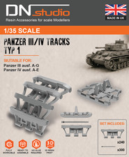 1/35 Panzer III/IV Typ 1 Resin Printed Workable Tracks