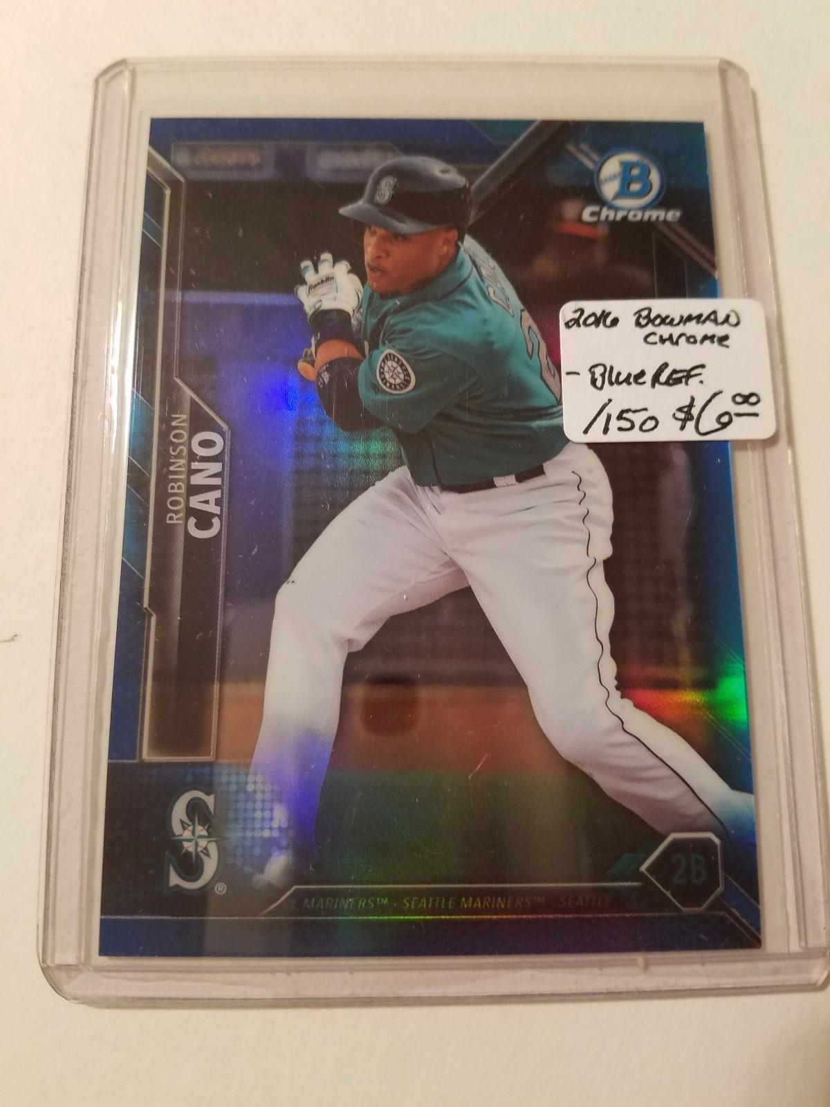 2016 Bowman Chrome - Blue Refractor #34 Robinson Cano 68/150 