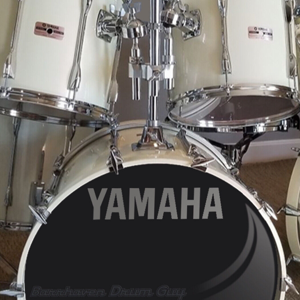 Yamaha, 80s Vintage Repro Logo Vinyl Decal for Bass Drum Resonant Head