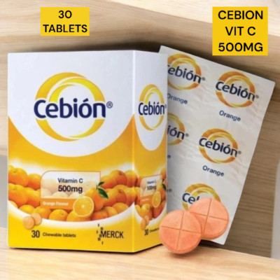 CEBION Vitamin C 500mg  Orange Flavor Immune Support 30's Chewable Tablets