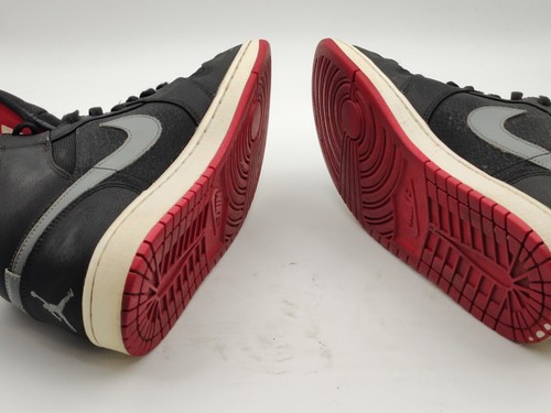 Nike Air Jordan 1 Mid Cool Grey Gym Red-Men's Size 11-554724-004-Great Condtion - Picture 7 of 10