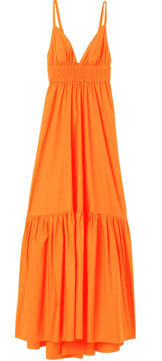 black laser cut out dress Cutout Maxi Formal dinners A.L.C. Square Neck Elvie Color:Orange Silver Western Couture