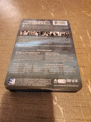 The Adventures Of Sherlock Holmes 4 DVD Set 39 Episodes in Metal Tin Case - Picture 2 of 3