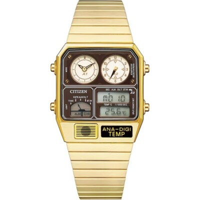 CITIZEN ANA-DIGI TEMP JG2103-72X Gold Analog Digital Men s Watch NEW BOX