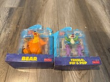 2000 Fisher Price Bear In The Big Blue House Figures Bear Treelo Pip Pop Rare