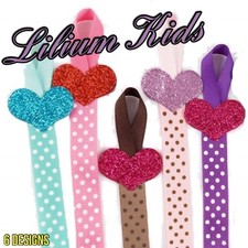 Hair Bow Hanger/Holders/Ribbons - Heart  Polka Dot Design - 66cm Long